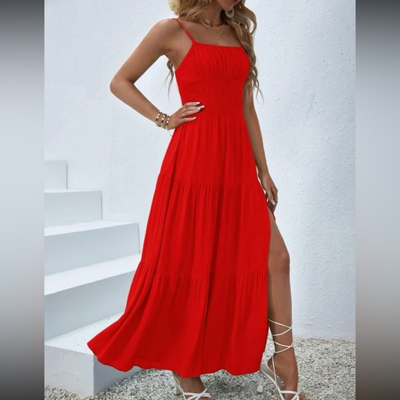 Ruched bust ruffle hem cami dress - Picture 5 of 6